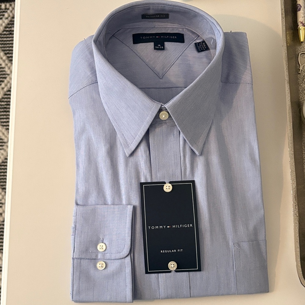 Tommy Hilfiger Men's Light Blue Dress Shirt